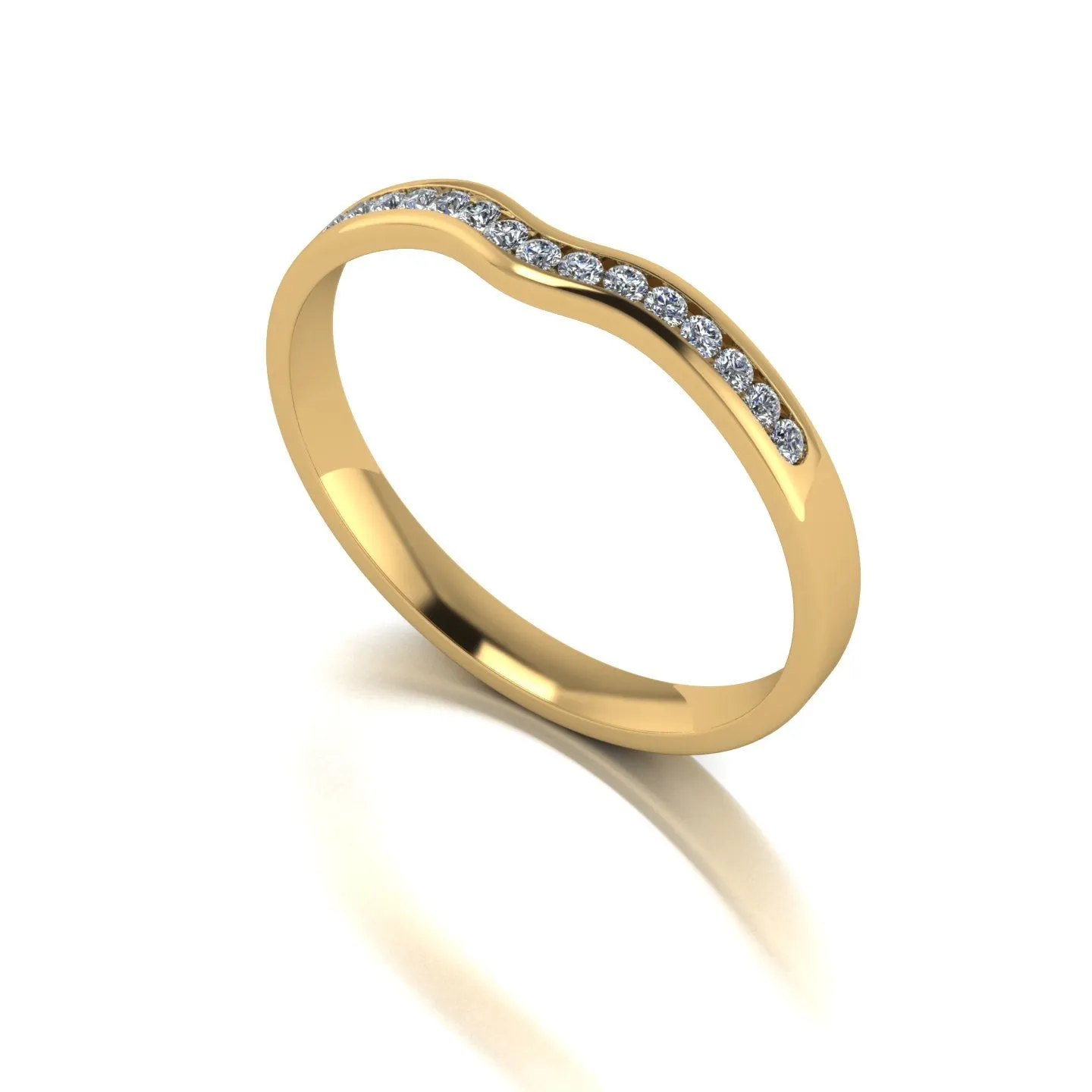 0.15ct (15x 1.3mm) Round Moissanite Set Eternity Ring