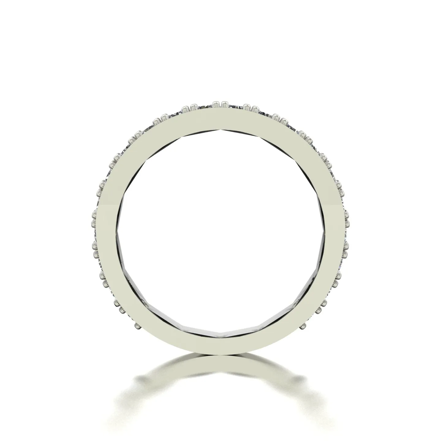 1.00ct (20x 2.3mm) Round Moissanite Set Eternity Ring