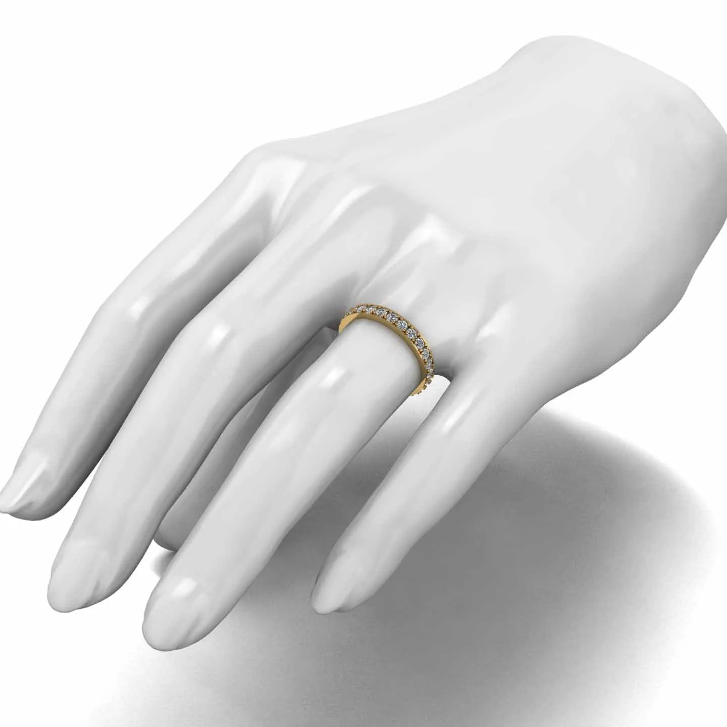1.00ct (20x 2.3mm) Round Moissanite Set Eternity Ring