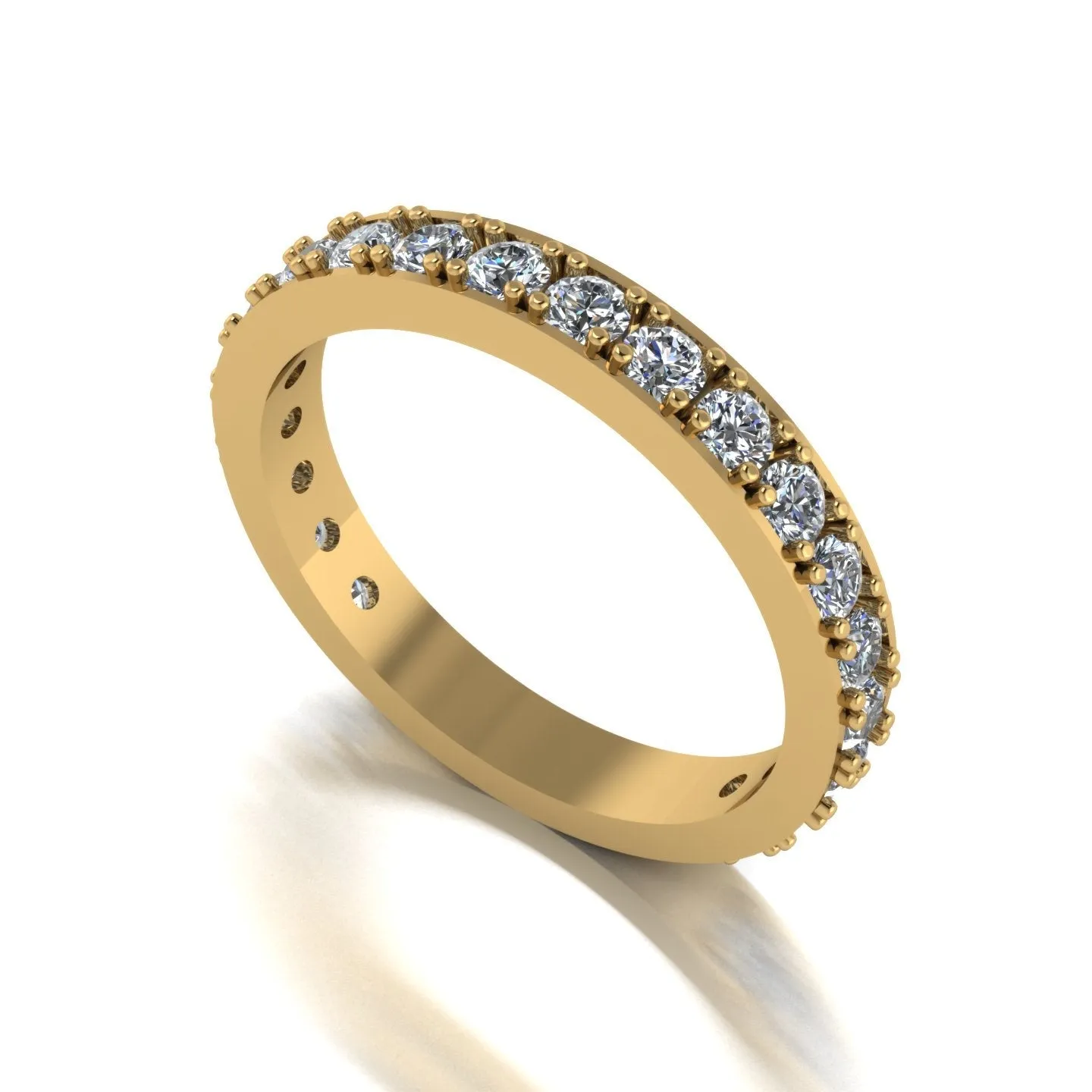 1.00ct (20x 2.3mm) Round Moissanite Set Eternity Ring