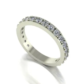 1.00ct (20x 2.3mm) Round Moissanite Set Eternity Ring