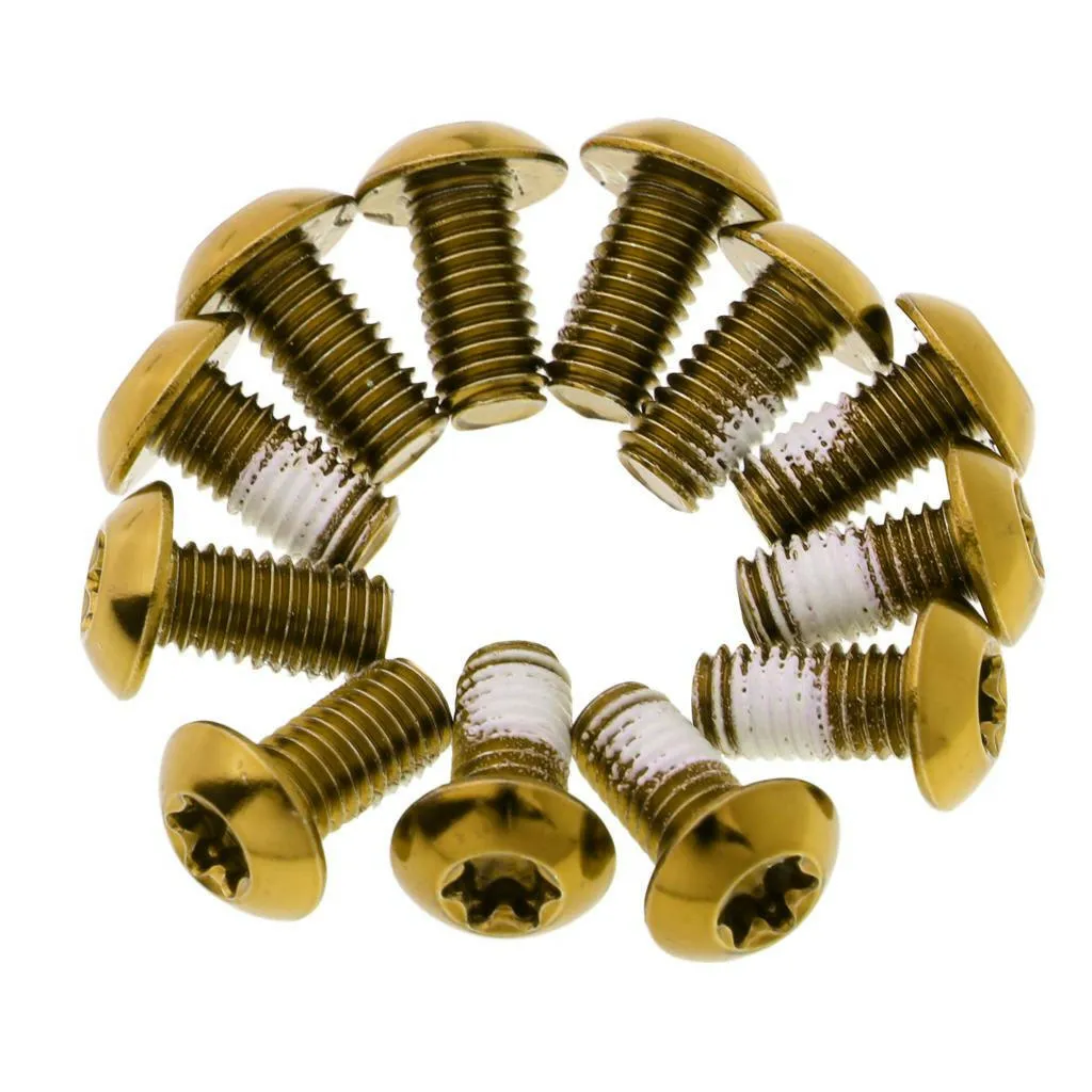 12 Pcs Steel Screw for Disc Brake for Mountain Bike BMX  Ultralight M5 X 10mm