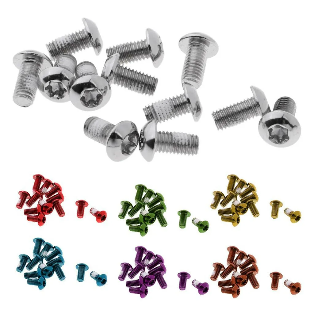 12 Pcs Steel Screw for Disc Brake for Mountain Bike BMX  Ultralight M5 X 10mm
