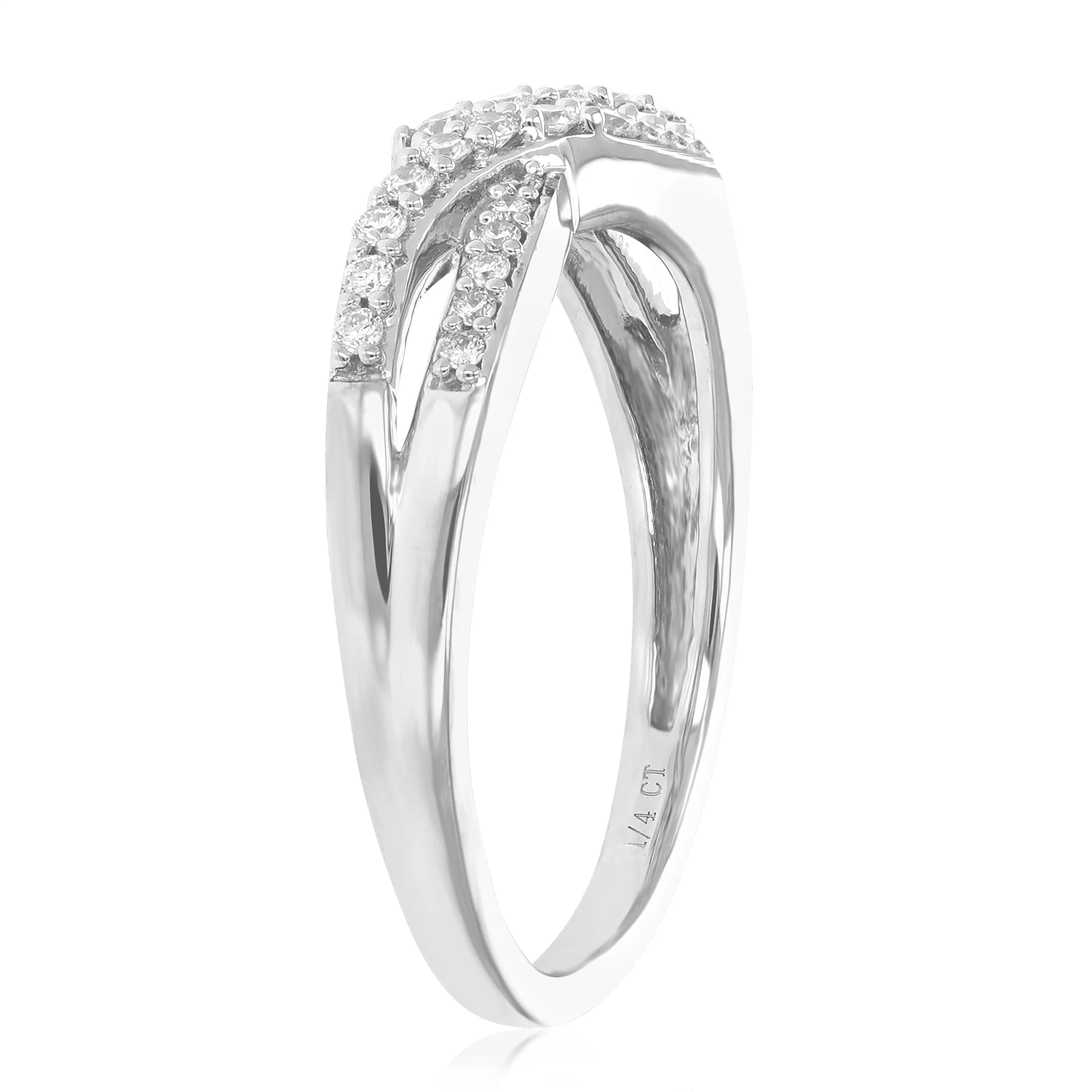 1/4 cttw Lab Grown Diamond Infinity Wedding Band in Silver
