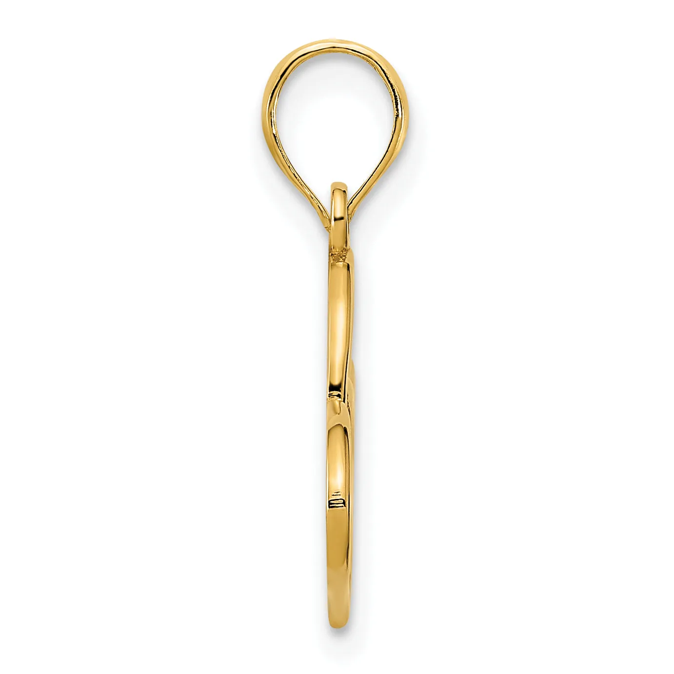14k Yellow Gold Heart LOVE Infinity Symbol Charm