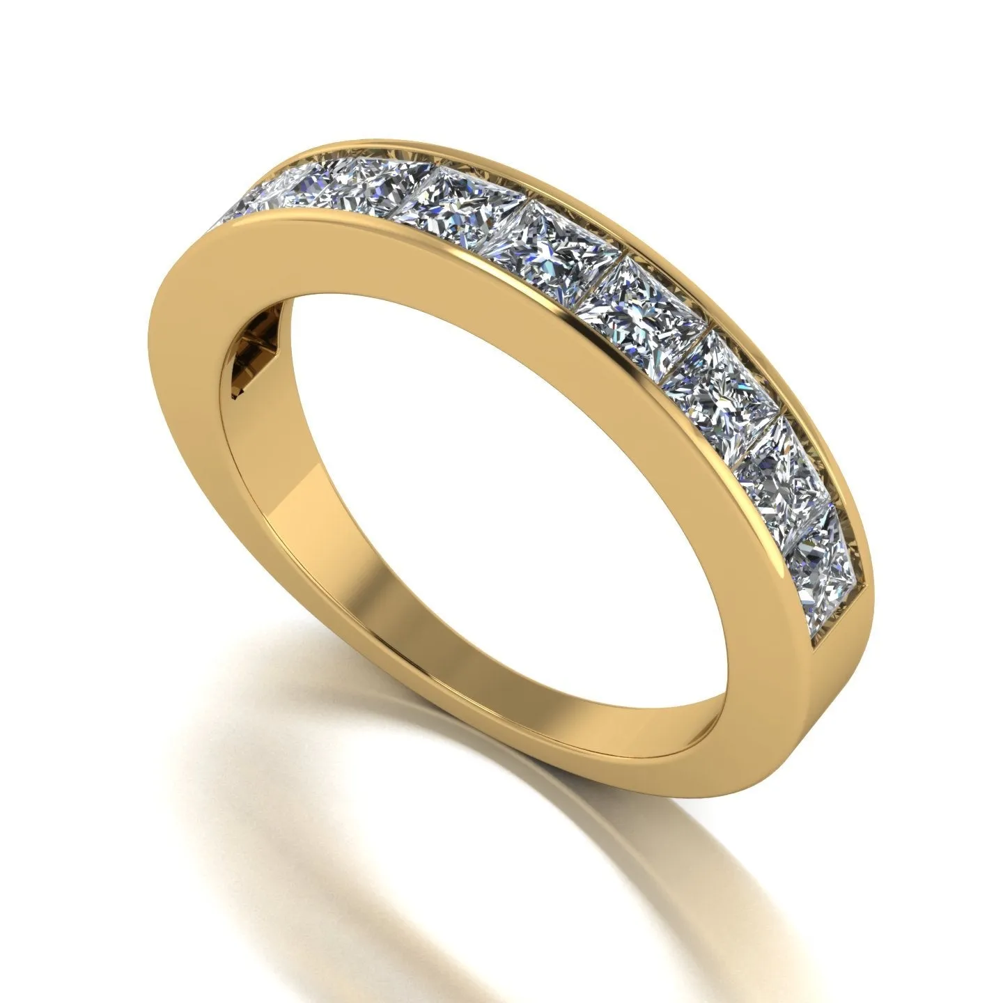 1.80ct (10x 3.0mm) Square Moissanite Set Eternity Ring