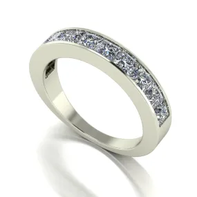 1.80ct (10x 3.0mm) Square Moissanite Set Eternity Ring