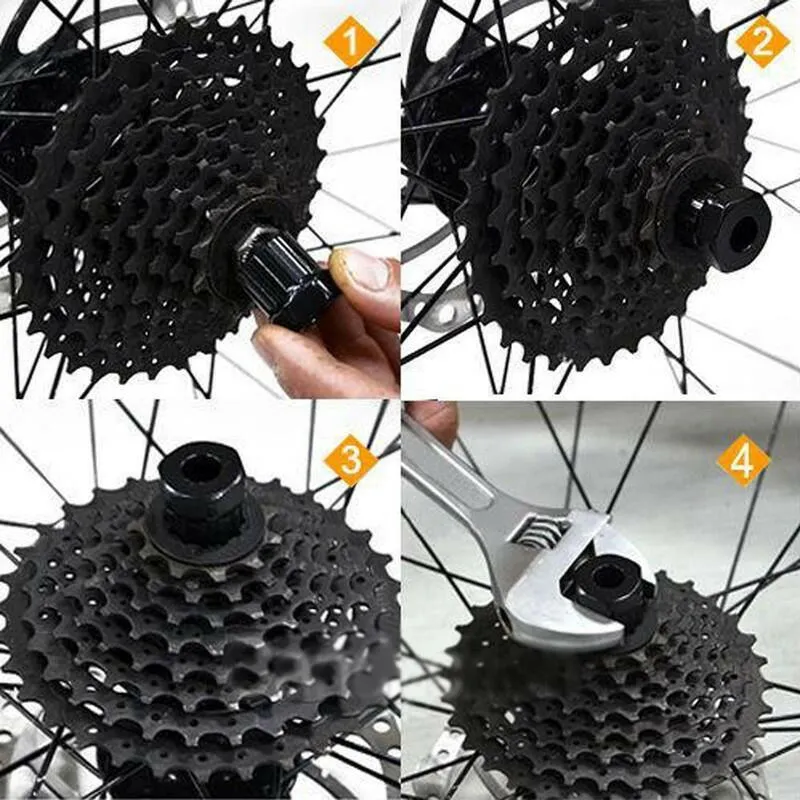 1PC Bicycle Freewheel Sprocket Removal Tool Bike Rear Cassette Cog Remover Cycling Repair Tools Flywheel Socket Bike Accessories