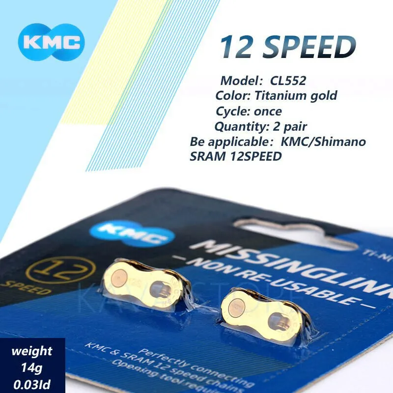 2 Pairs KMC Bicycle Missing Link 6/7/8/9/10/11/12 Speed Quick Magic Clasp Gold Silver Reusable For SHIMANO SRAM Bike Chains