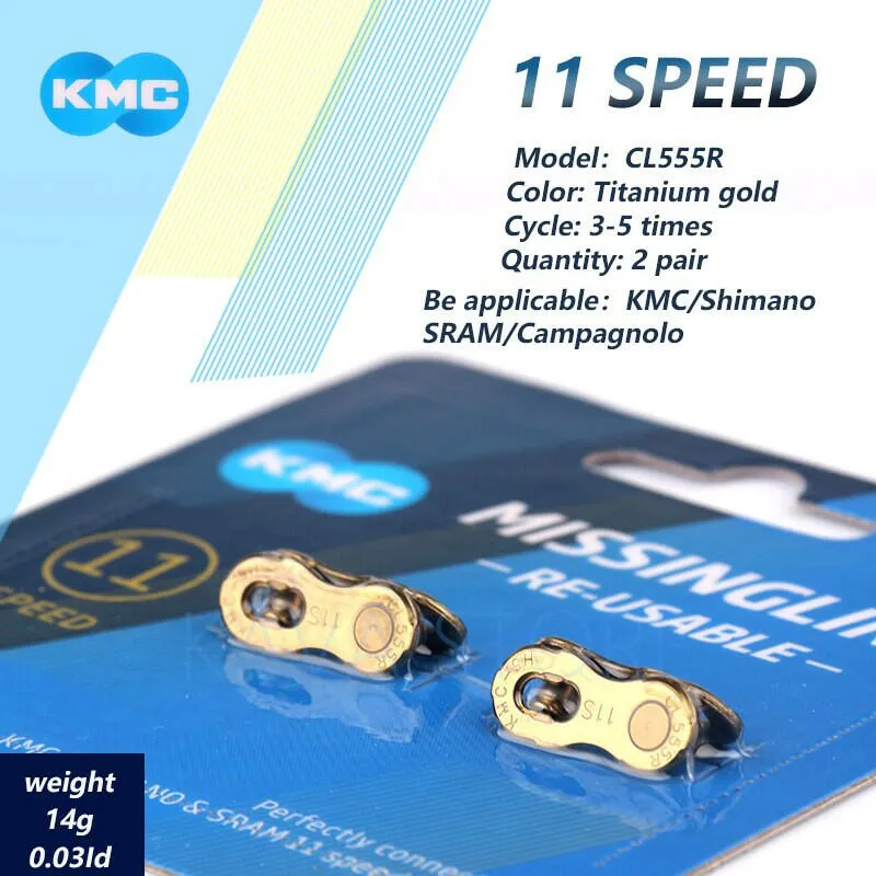 2 Pairs KMC Bicycle Missing Link 6/7/8/9/10/11/12 Speed Quick Magic Clasp Gold Silver Reusable For SHIMANO SRAM Bike Chains