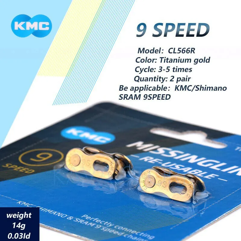 2 Pairs KMC Bicycle Missing Link 6/7/8/9/10/11/12 Speed Quick Magic Clasp Gold Silver Reusable For SHIMANO SRAM Bike Chains