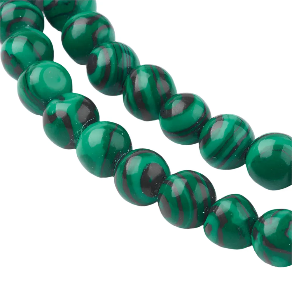 4-4.5mm Malachite (Synthetic/Dyed) Beads 15" Strand