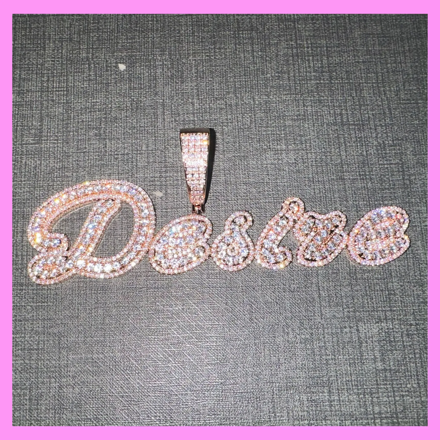 【8-08#】Artistic Custom Letter Necklace (Charged by Number of Letters)  for female fashion daily engagement wedding anniversary birthday present