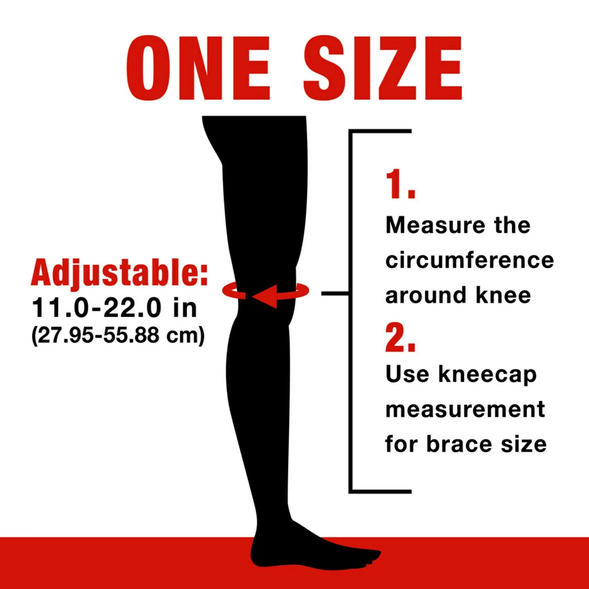 ACE Brand - Adjustable Compression Knee Support with Stabilizers, Black/Gray – One Size