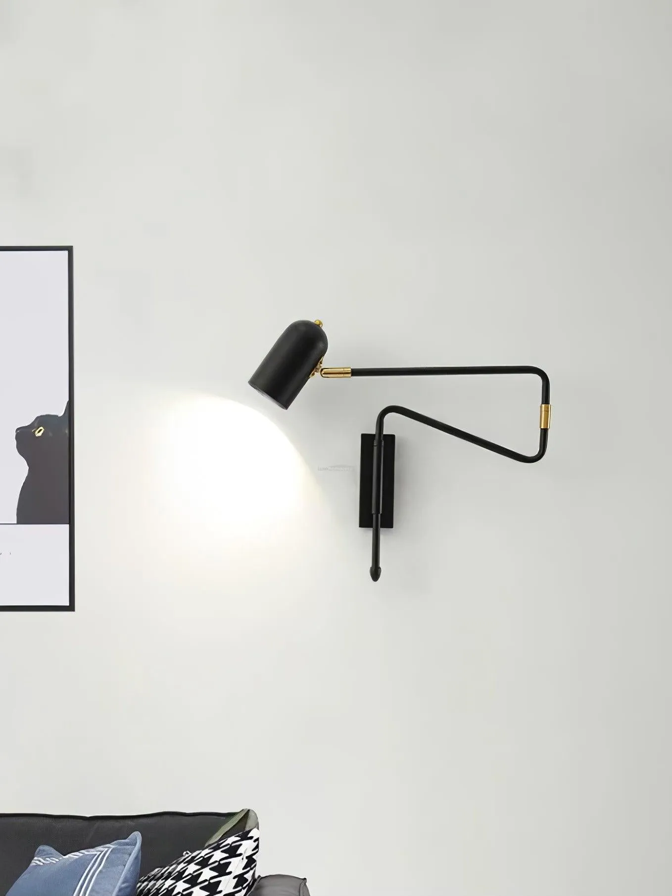 Adjustable Arm Reading Wall Lamp L 16.5″