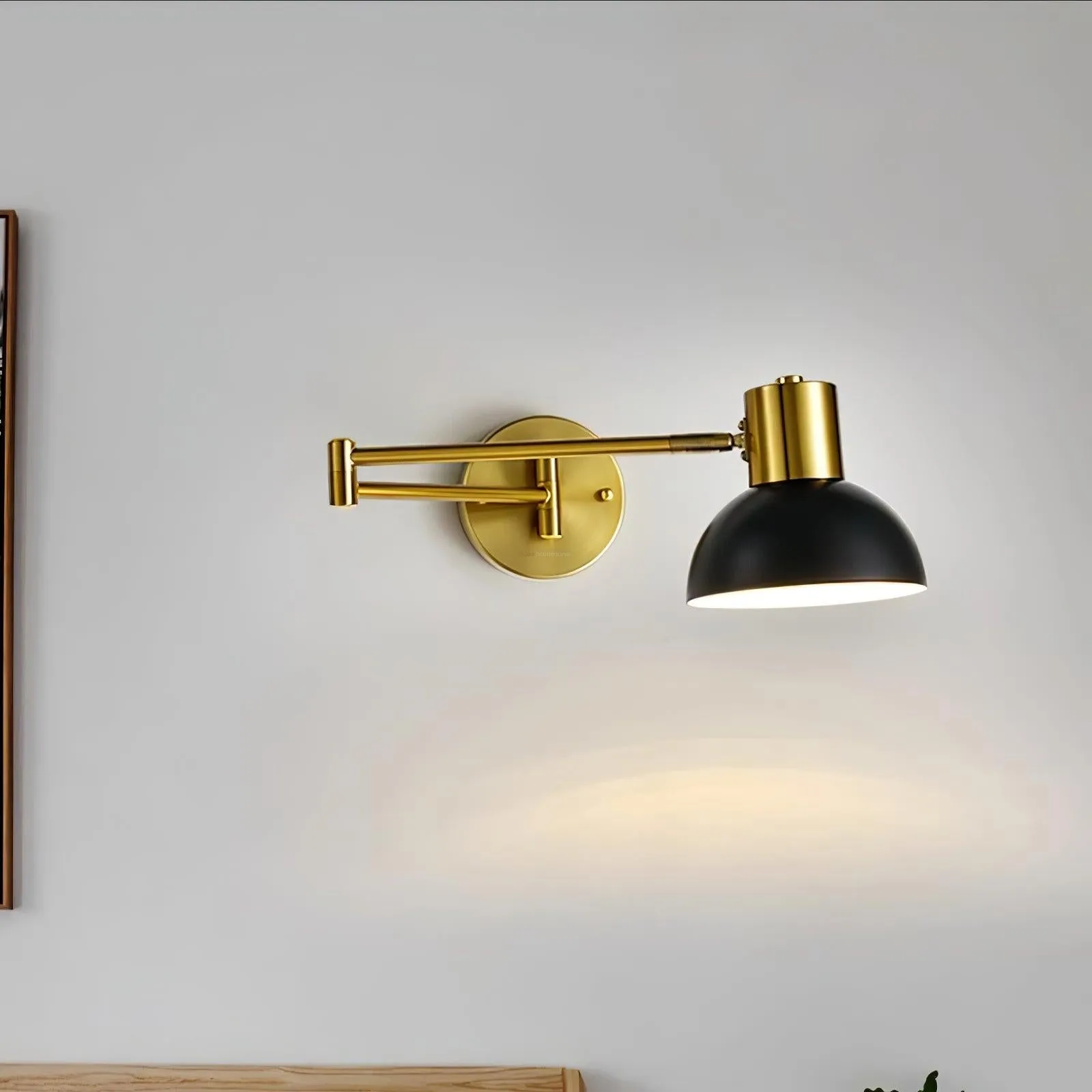 Adjustable Arm Reading Wall Lamp L 16.5″