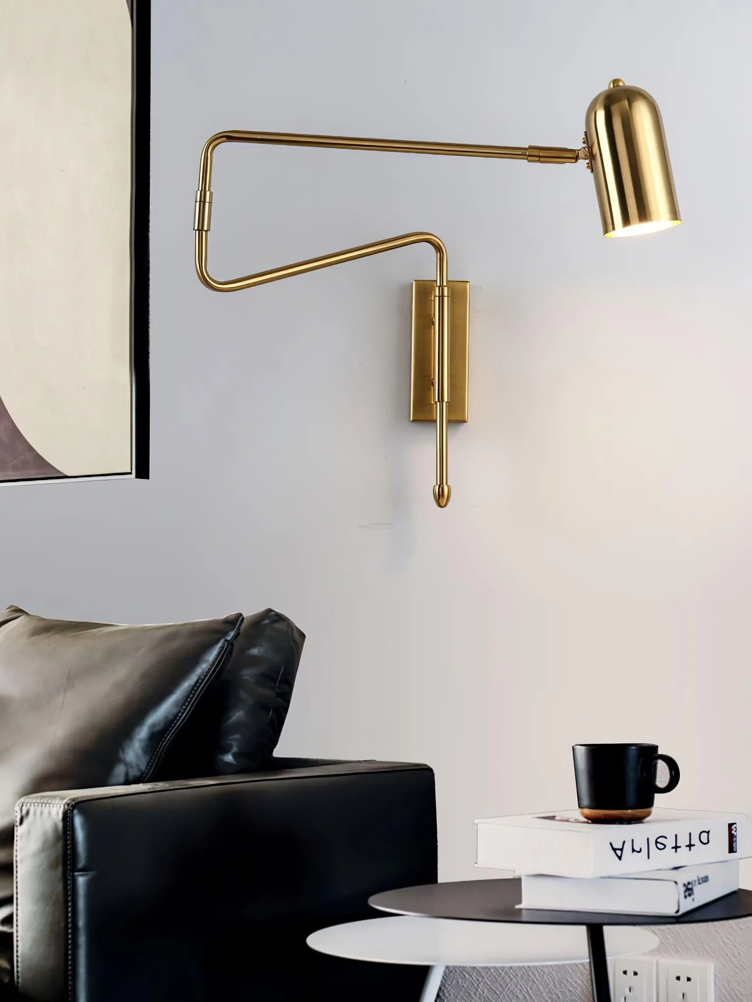 Adjustable Arm Reading Wall Lamp L 16.5″