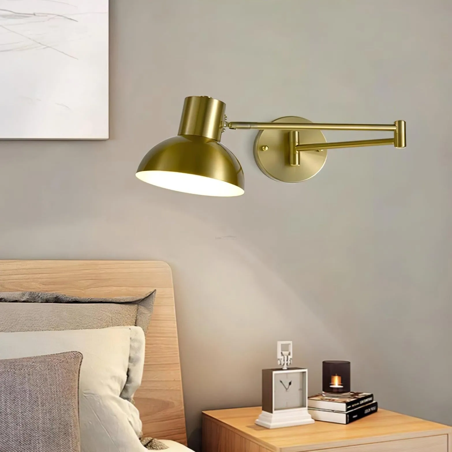 Adjustable Arm Reading Wall Lamp L 16.5″