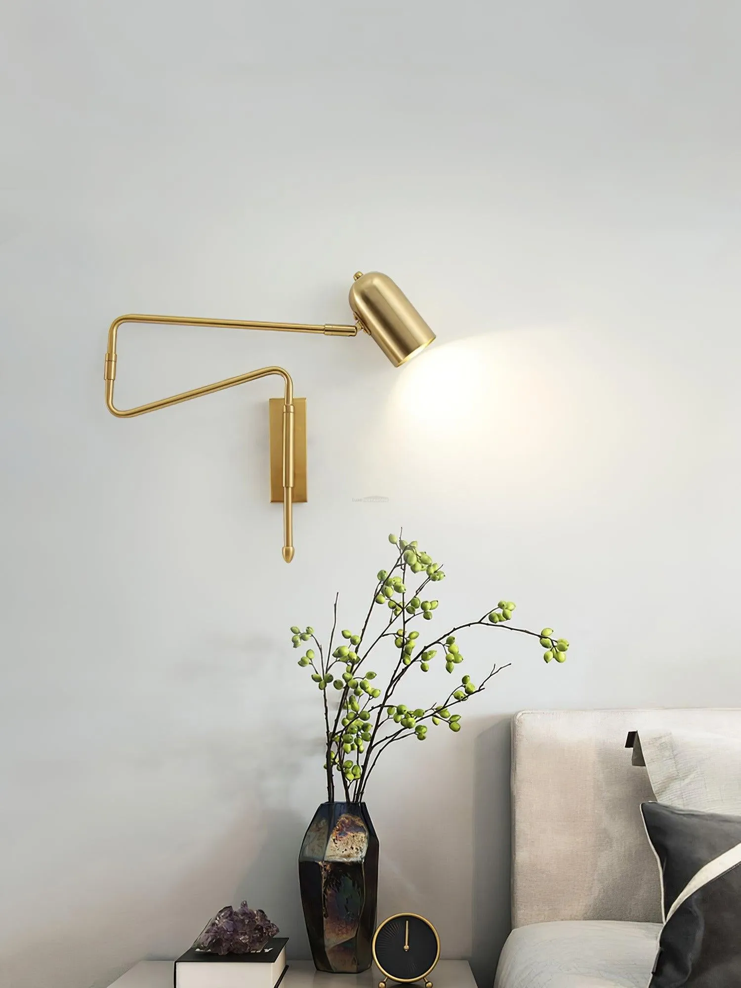 Adjustable Arm Reading Wall Lamp L 16.5″