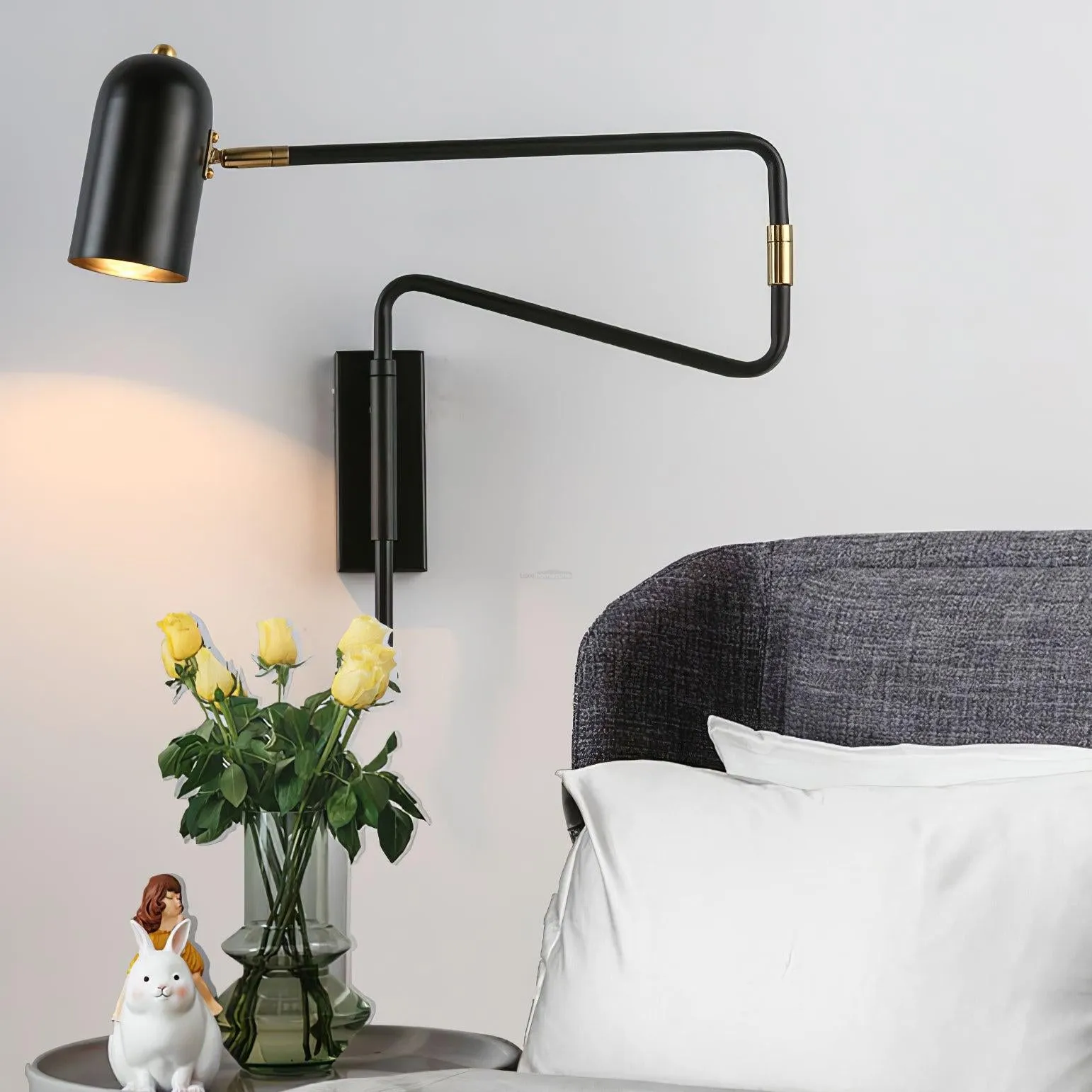 Adjustable Arm Reading Wall Lamp L 16.5″