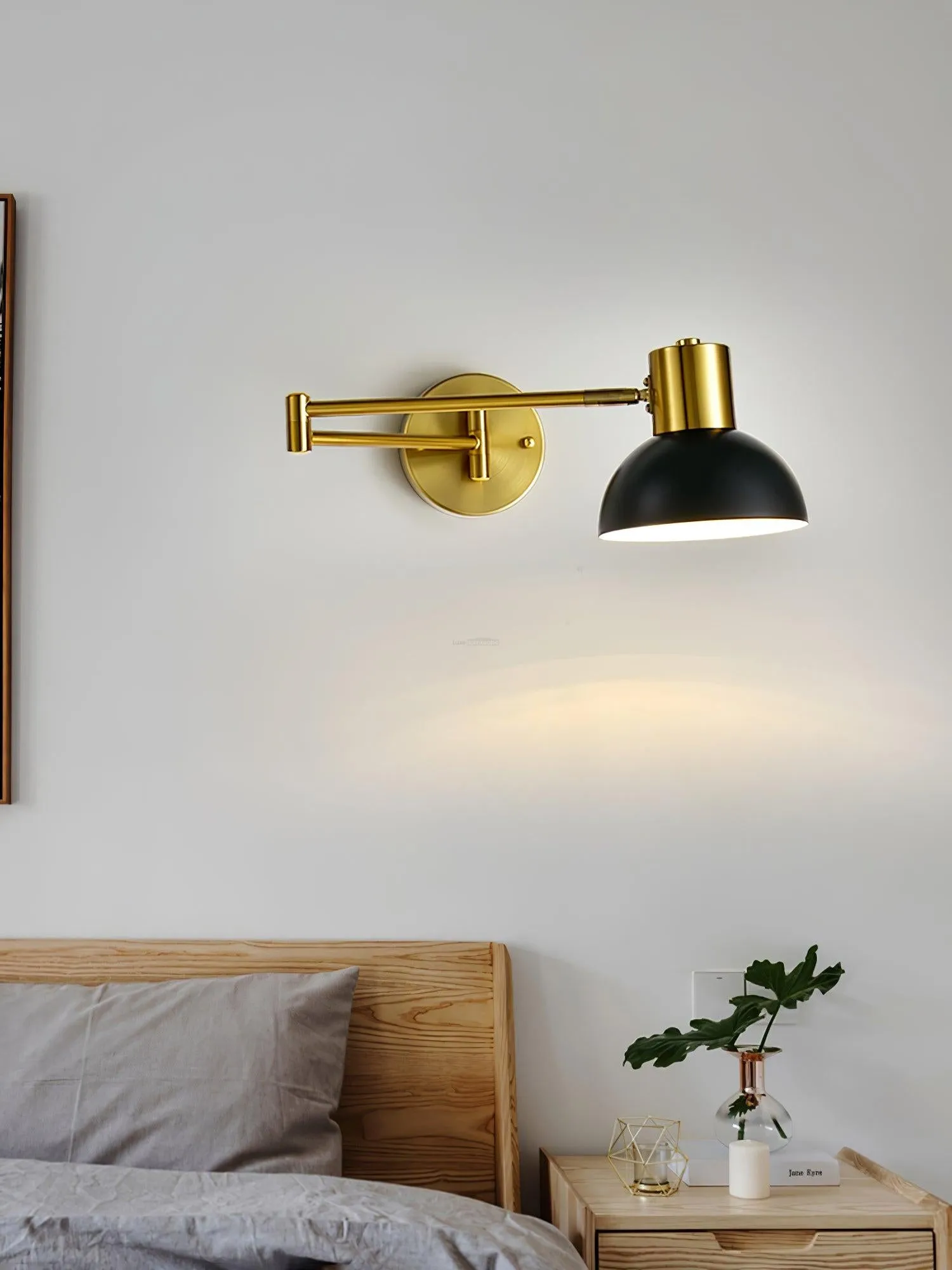 Adjustable Arm Reading Wall Lamp L 16.5″