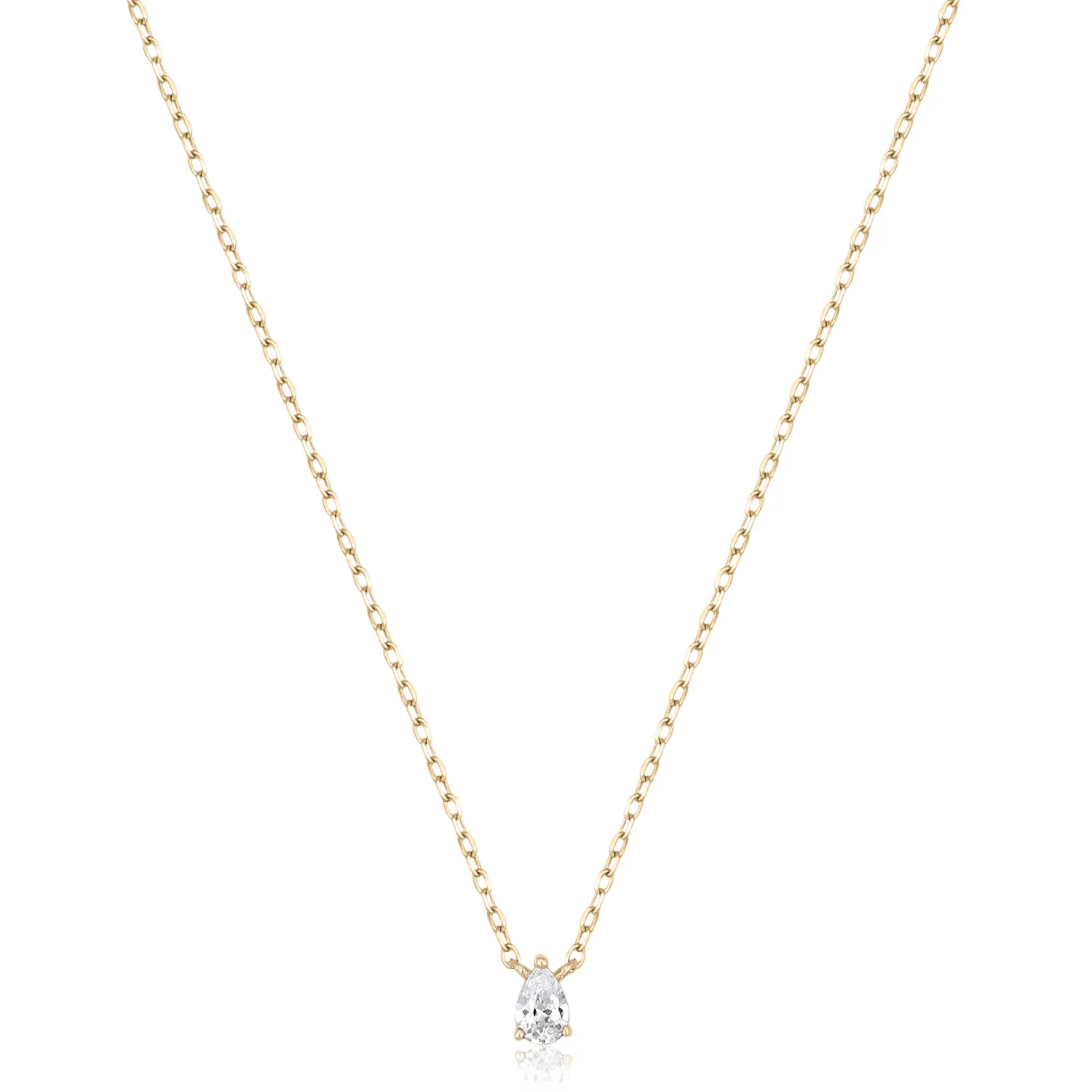 Ame Teardop Solid Gold Necklace