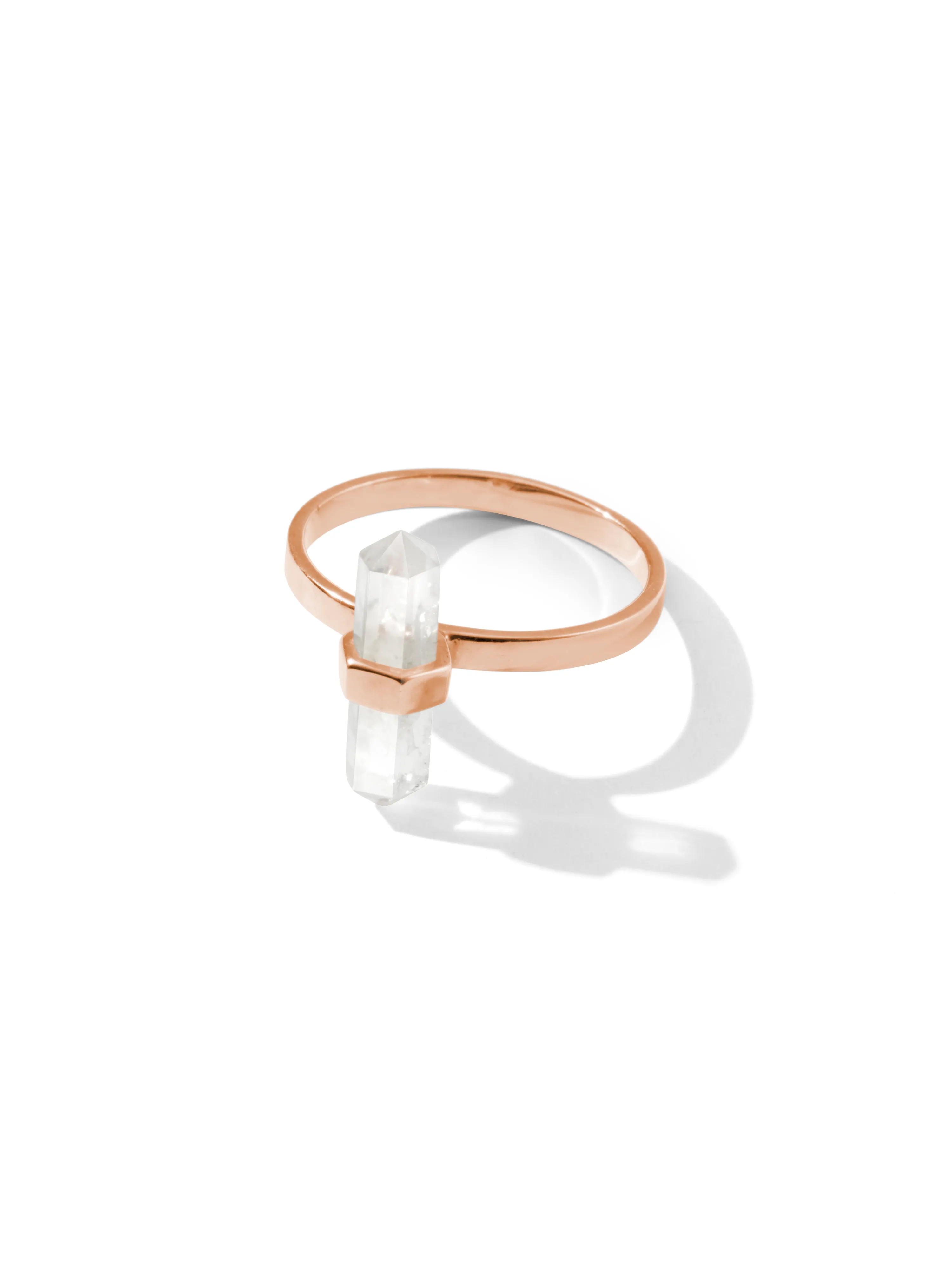 aqua ice ring | clear quartz