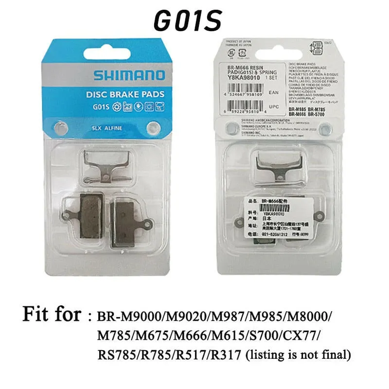 B01S G01S J02A J04C Brake Pads Resin Disc Brake Pads For SHIMANO MTB MT200 / M315 Br-M485 M445 M446 M447 M395 M355 M575 M475