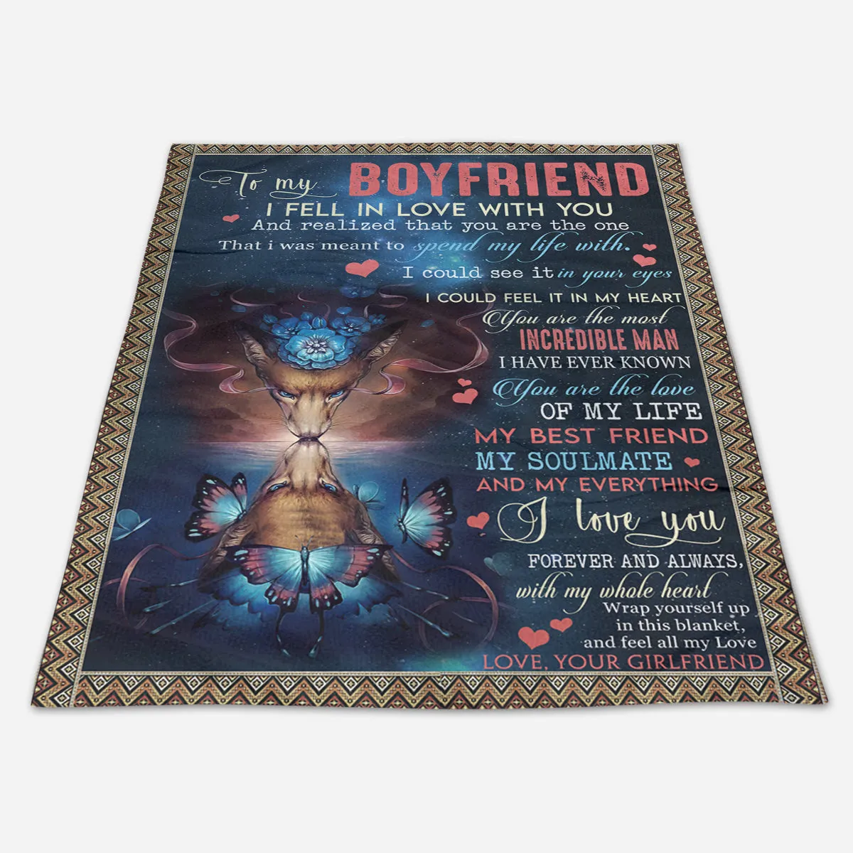 Best Valentine Gift For Boyfriend, I Fell In Love With You Fleece Blanket