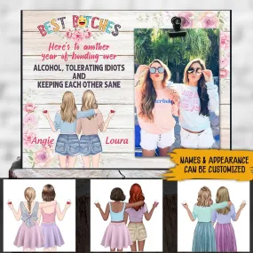 Bestie Custom Photo Frame Best Bitches Personalized Gift For Best Friend