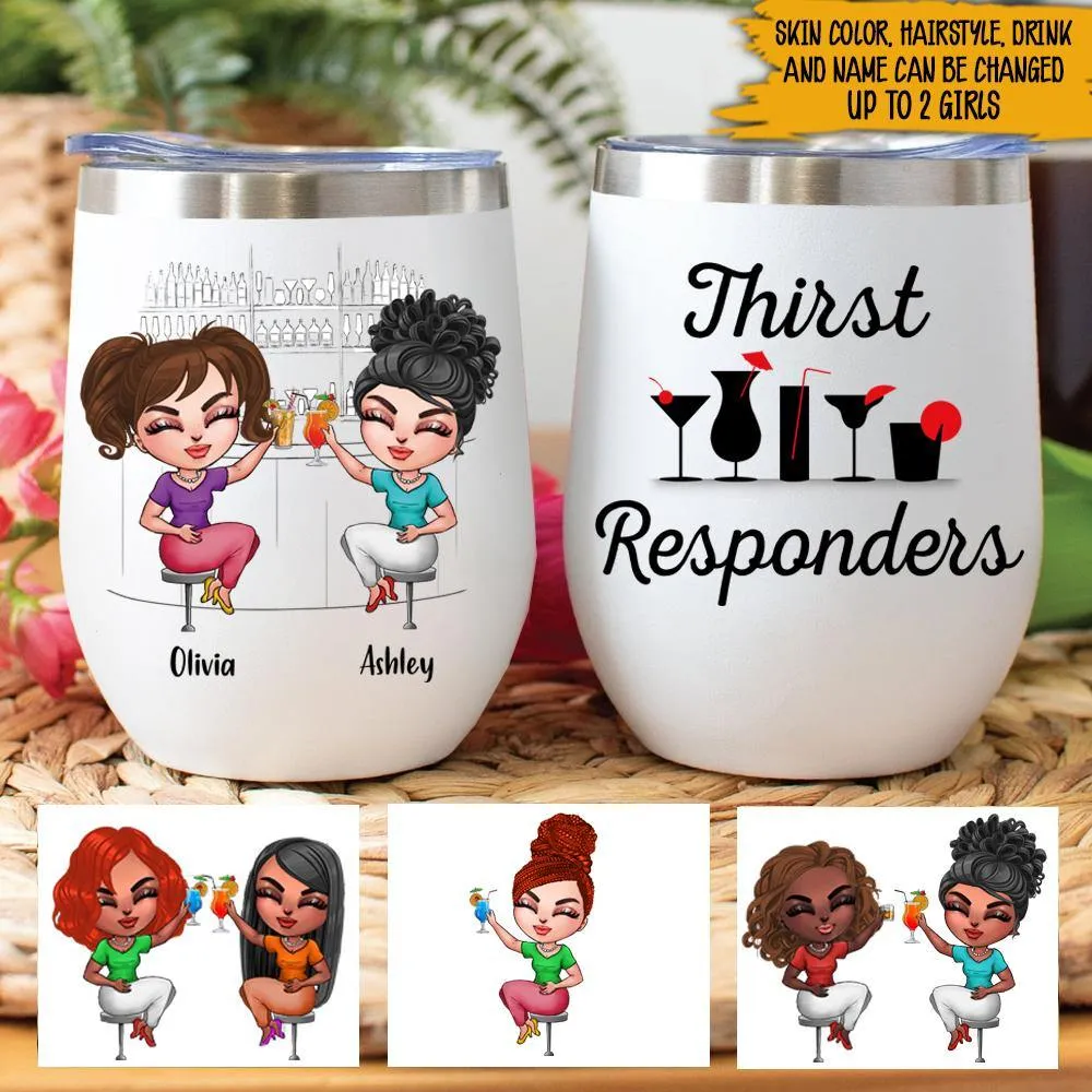 Bestie Custom Wine Tumbler Thirst Responder Personalized Gift
