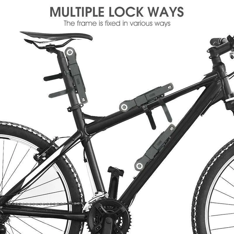 Bicycle Folding Chain Lock Anti Theft Combination Lock Heavy Duty Safety Motorcycle MTB Road Cycling Electric Lock