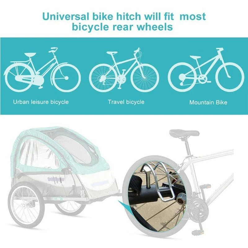 Bicycle Rear Racks Steel Bicycle Trailer Hitch Mount Adapter High Quality Replacement Axle Bike Cycling Rear Carrier Mount Bike