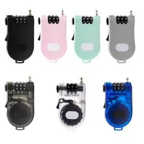 Bike Bag 3-Digits Steel Cable Safety Telescopic Rope Luggage Combination Lock Travel Accessories Motorcycle Helmet Lock Password
