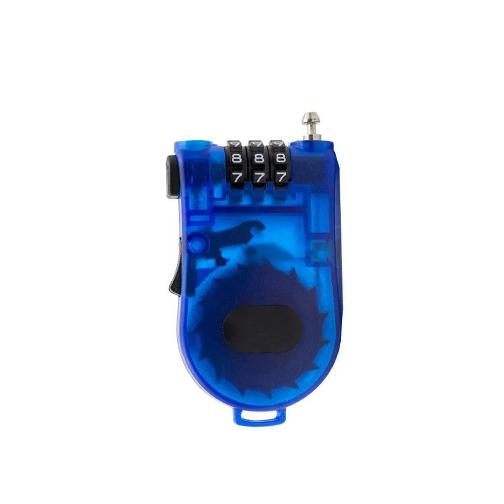 Bike Bag 3-Digits Steel Cable Safety Telescopic Rope Luggage Combination Lock Travel Accessories Motorcycle Helmet Lock Password