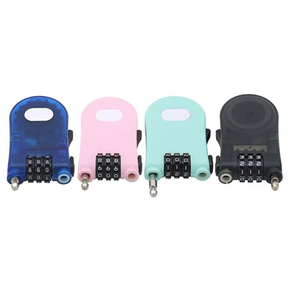 Bike Bag 3-Digits Steel Cable Safety Telescopic Rope Luggage Combination Lock Travel Accessories Motorcycle Helmet Lock Password