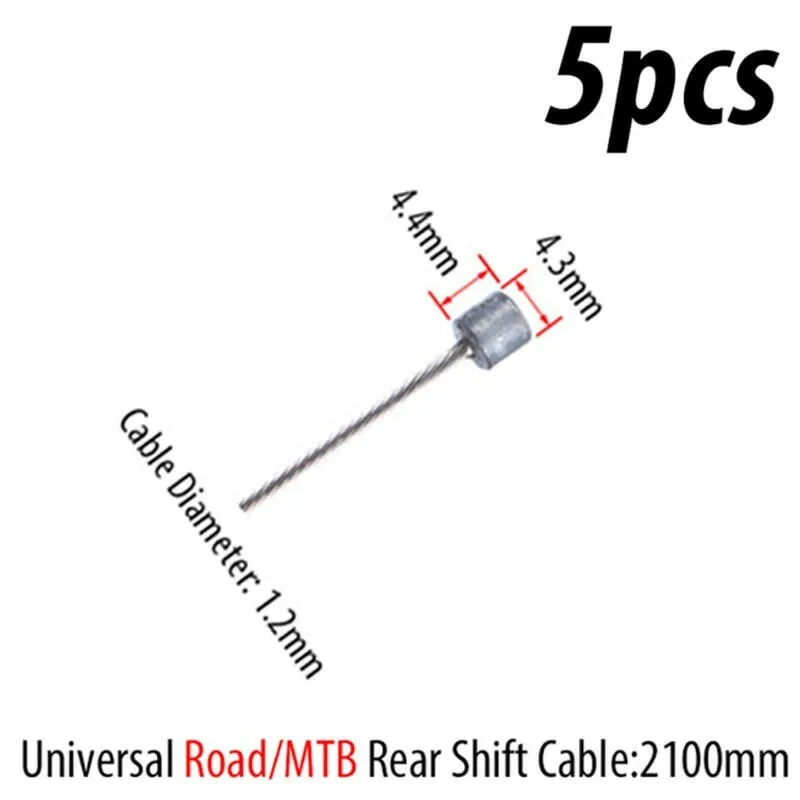 Bike Brake Inner Cable Line 5pc MTB Road Bike Cable Stainless Steel Front Rear Derailleur Shift Wire