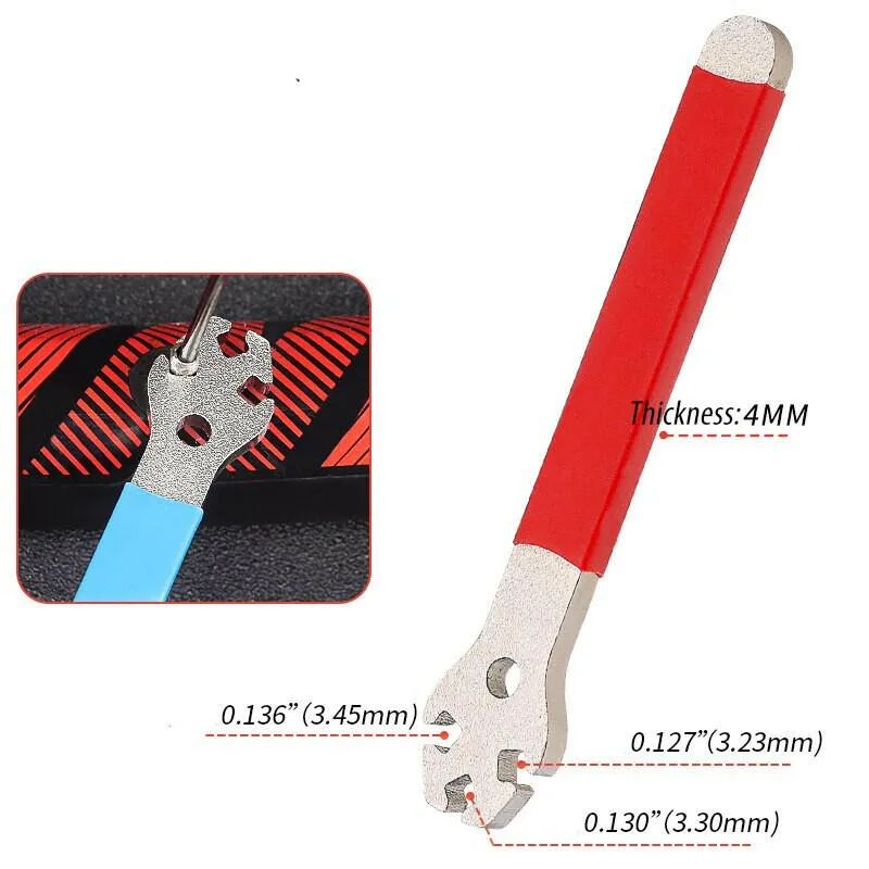 Bike Spoke Wrench Rim Adjustment Tool Tensioner Correction Full Steel Bicycle Spoke Nipple Tool Spanner Kit