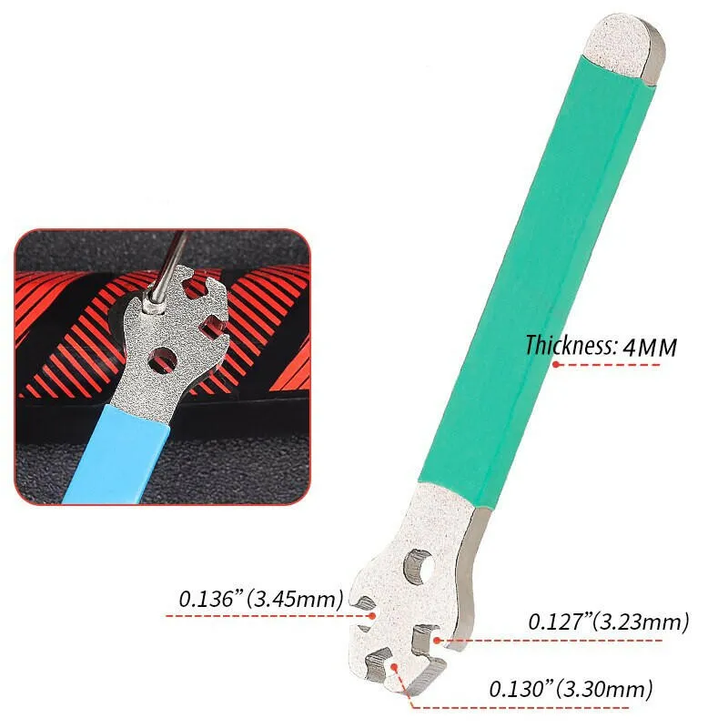 Bike Spoke Wrench Rim Adjustment Tool Tensioner Correction Full Steel Bicycle Spoke Nipple Tool Spanner Kit