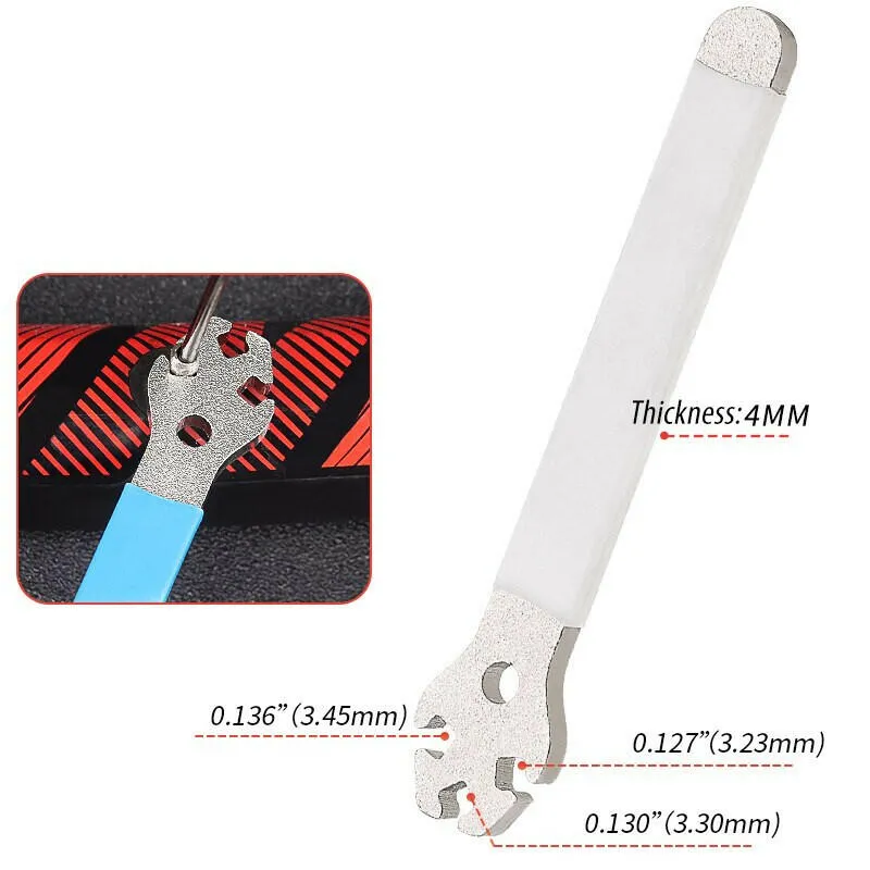 Bike Spoke Wrench Rim Adjustment Tool Tensioner Correction Full Steel Bicycle Spoke Nipple Tool Spanner Kit