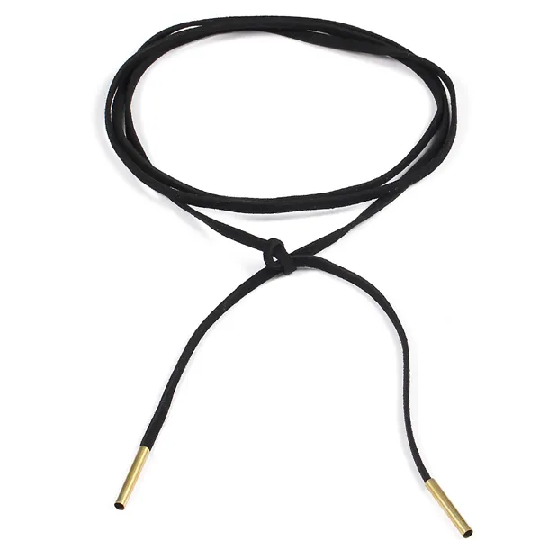 Black Thin Leather Strap Choker Necklace
