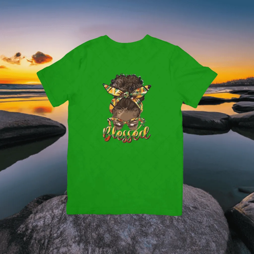 Blessed Ebony Graphic Tee – Empowering & Stylish Black Pride
