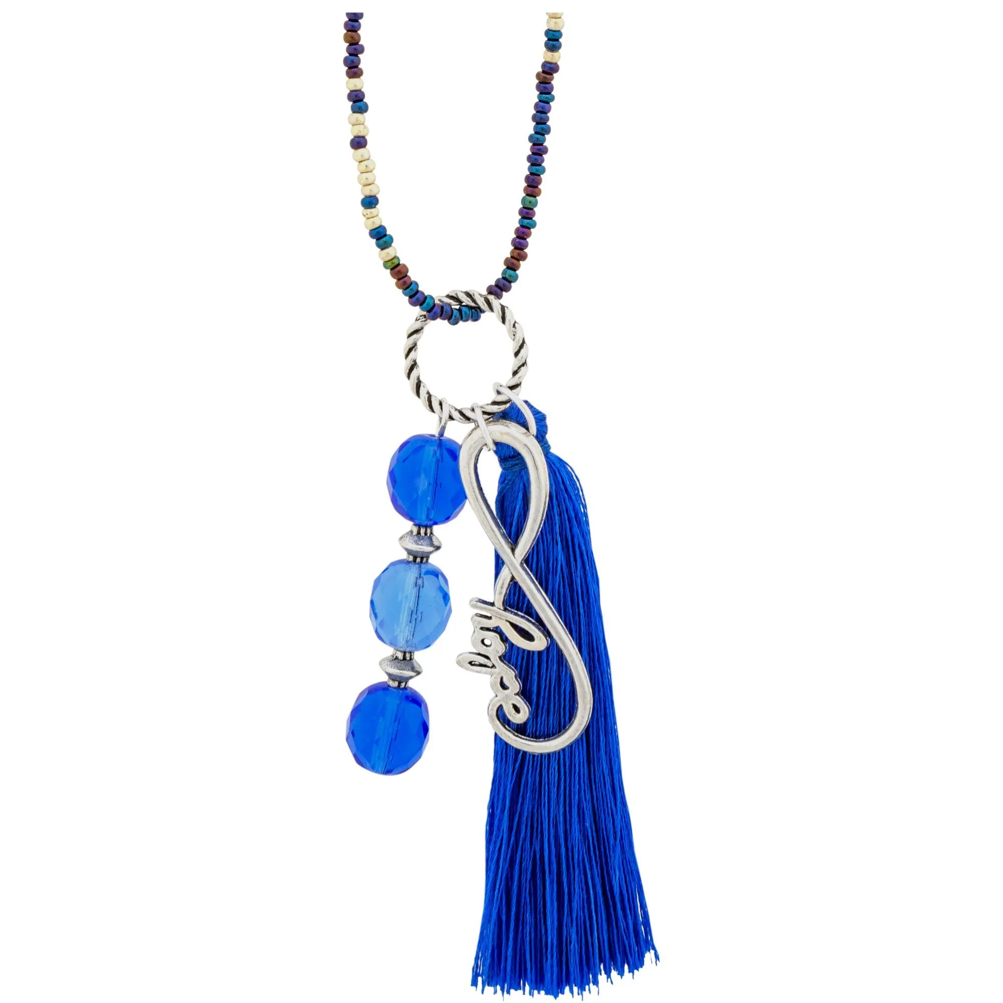 Blue Hope Beaded Bag Charm!