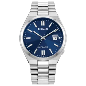 Blue Tsuyosa Watch in Stainless Steel