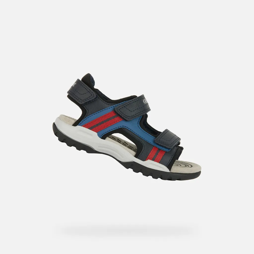 Borealis Boys Water Friendly Open Toe Sandal Navy/Red