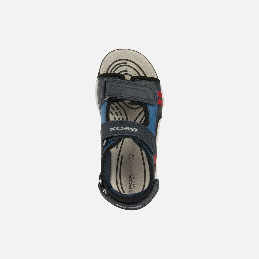 Borealis Boys Water Friendly Open Toe Sandal Navy/Red