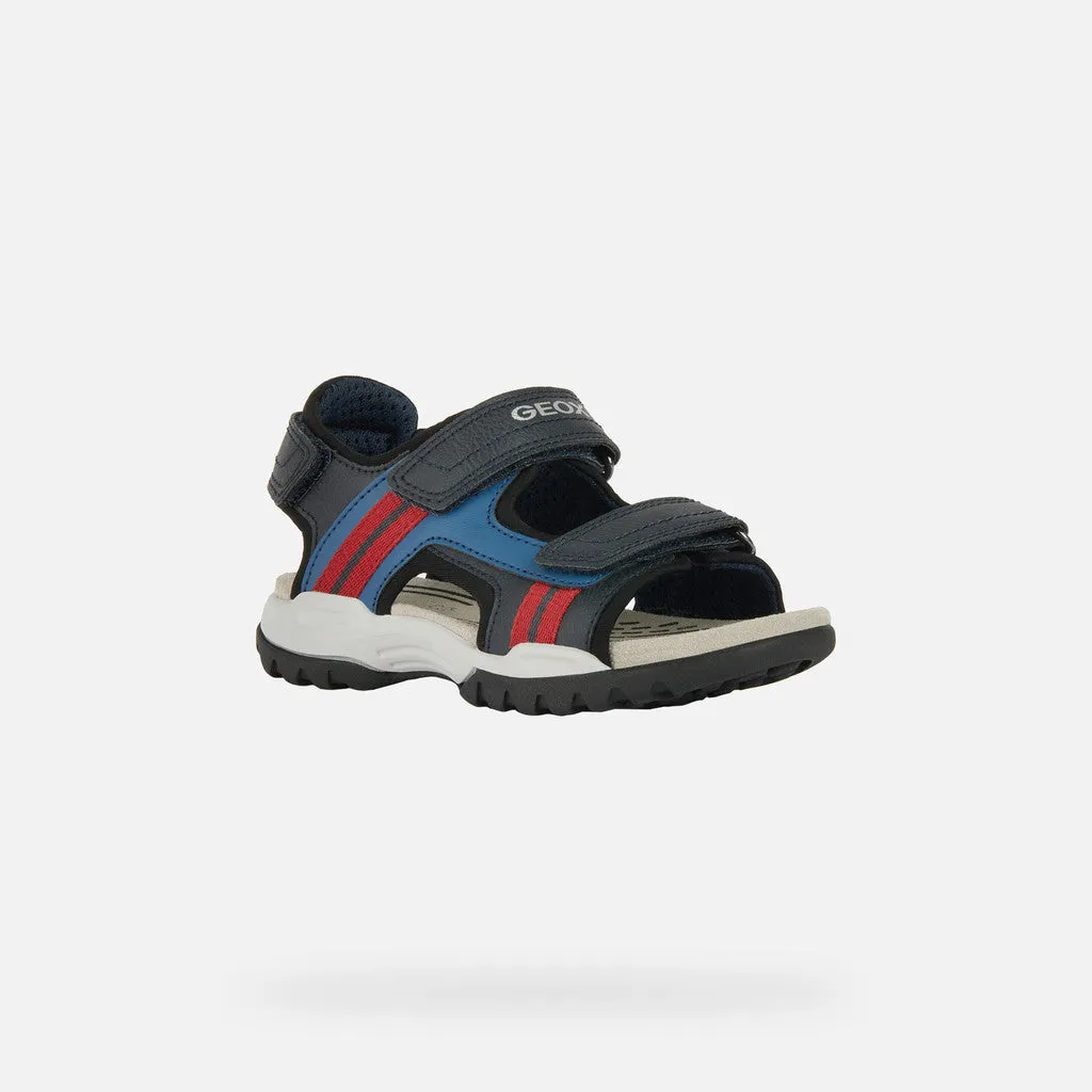 Borealis Boys Water Friendly Open Toe Sandal Navy/Red