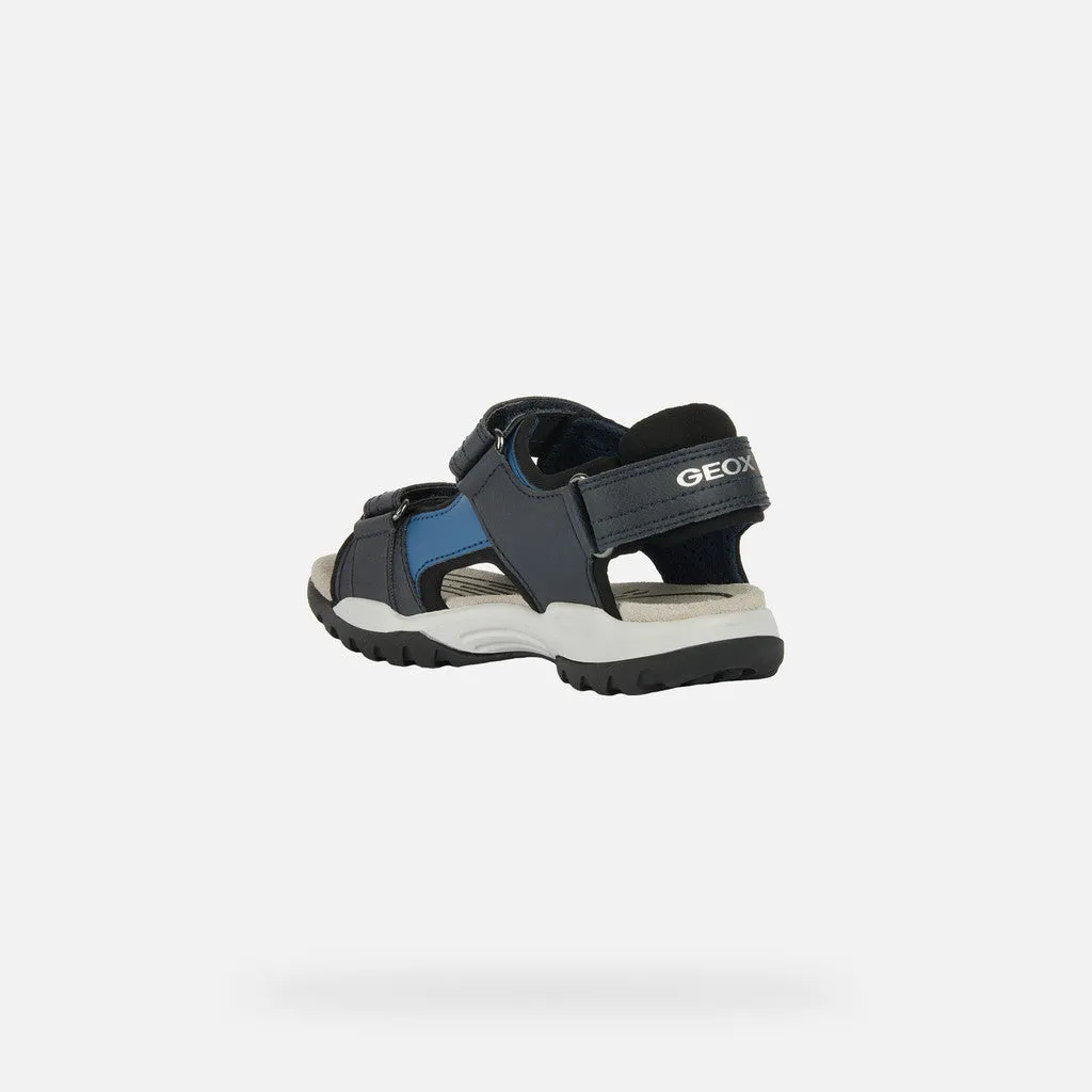 Borealis Boys Water Friendly Open Toe Sandal Navy/Red