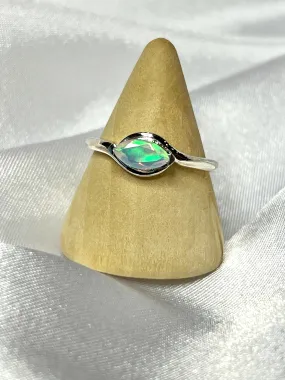 Brilliant Facet Cut Ethiopian Opal Ring