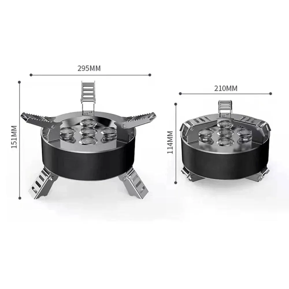 BULIN 18000W High-power Camping Stove with Piezo Seven-core Gas Stoves Burner for Outdoor Tourism Tourist BBQ Survival Equipment